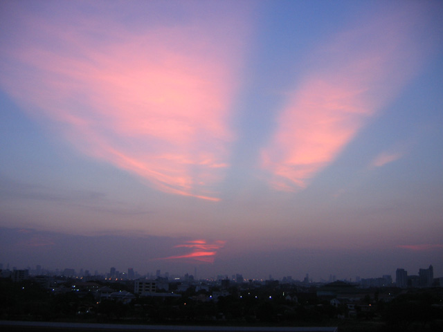 coucher de soleil sur Bkk